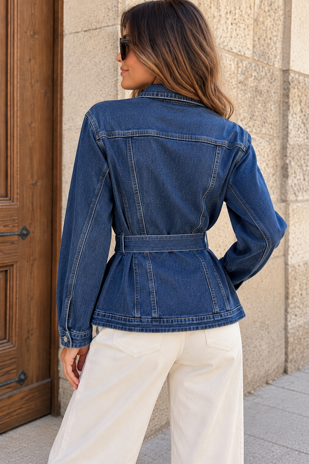 CHAQUETA VAQUERA CON CINTURÓN