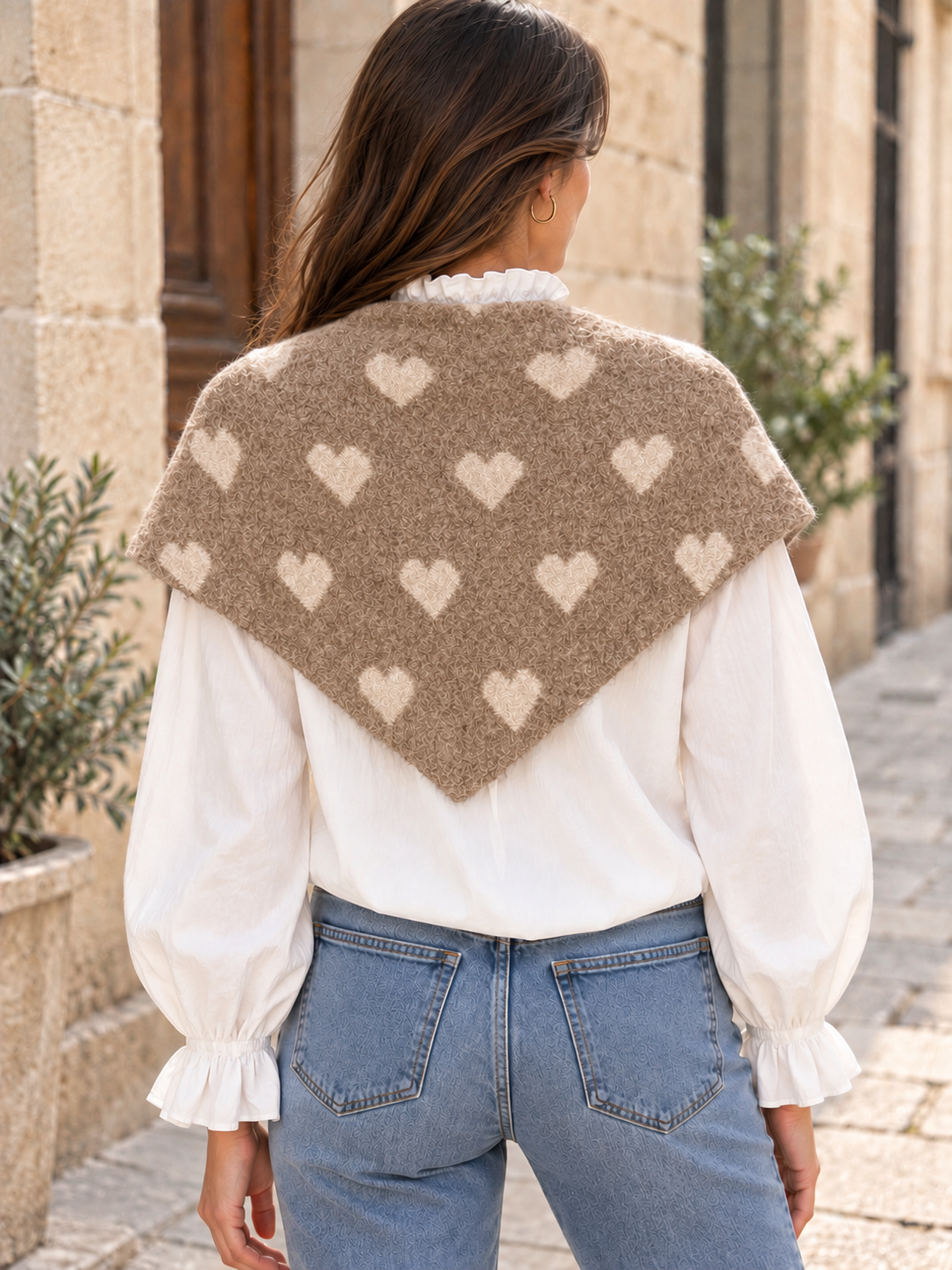PAÑUELO DE PUNTO TRIANGULAR
