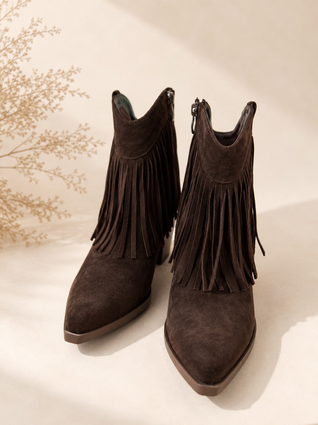 BOTAS COW CON FLECOS