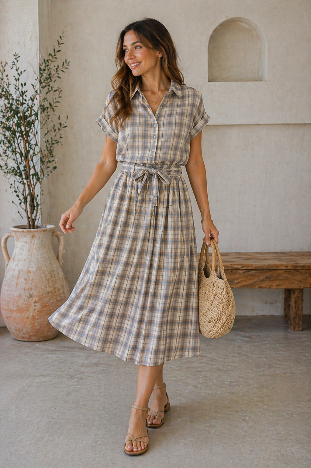 FALDA MIDI ESTAMPADA