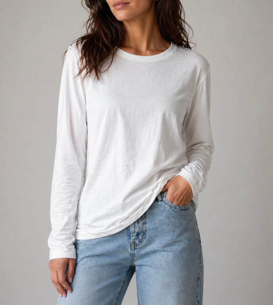 CAMISETA DE MANGA LARGA BLANCA