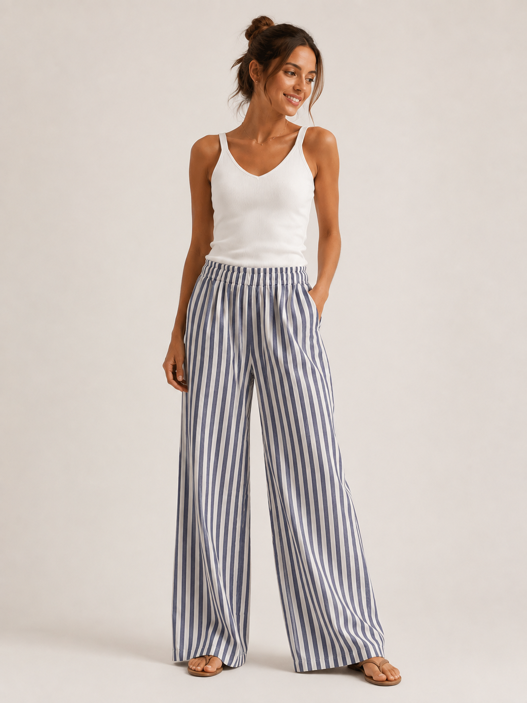 PANTALÓN RAYAS AZULES