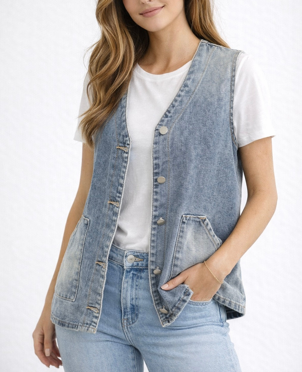CHALECO VAQUERO OVERSIZE
