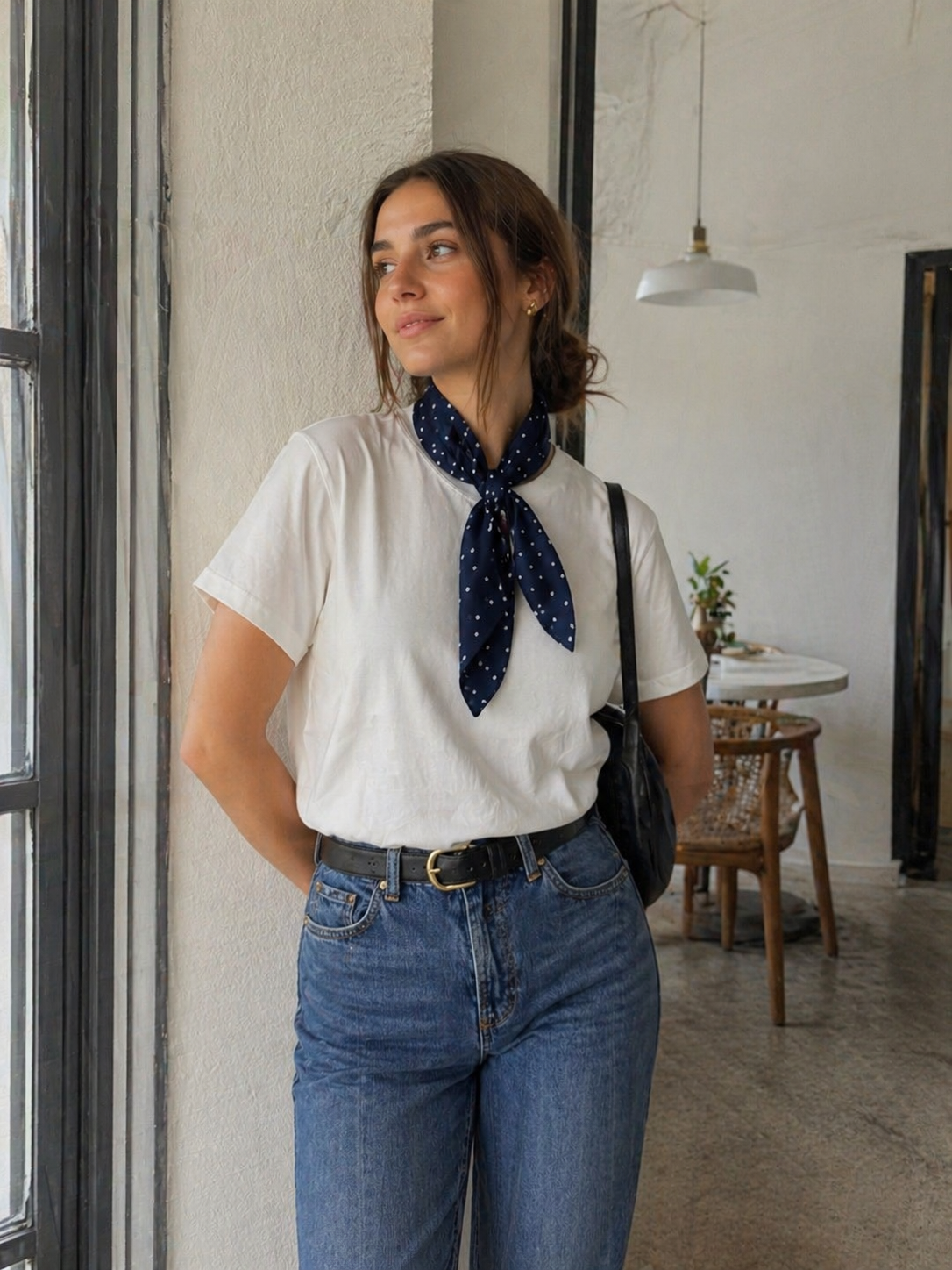 CAMISETA BASICA CON PAÑUELO