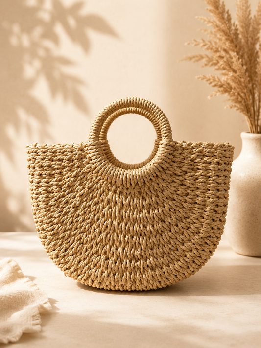 BOLSO RAFIA COLOR CRUDO