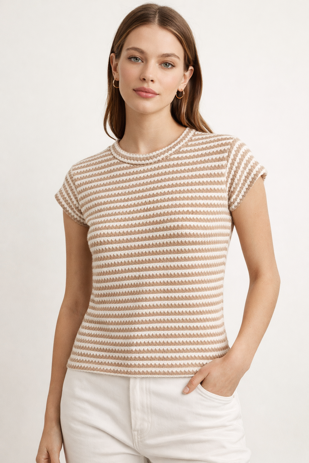 BLUSA TIPO PUNTO MANGA CORTA
