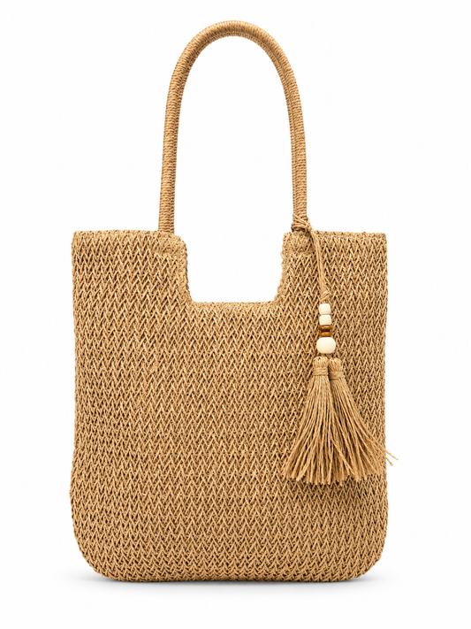 BOLSO RAFIA XL TAUPE
