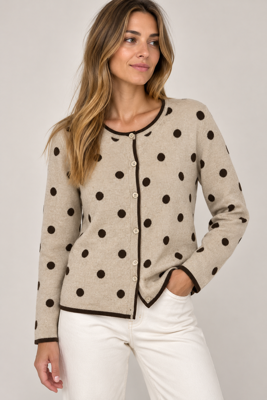 CHAQUETA DE PUNTO LUNARES