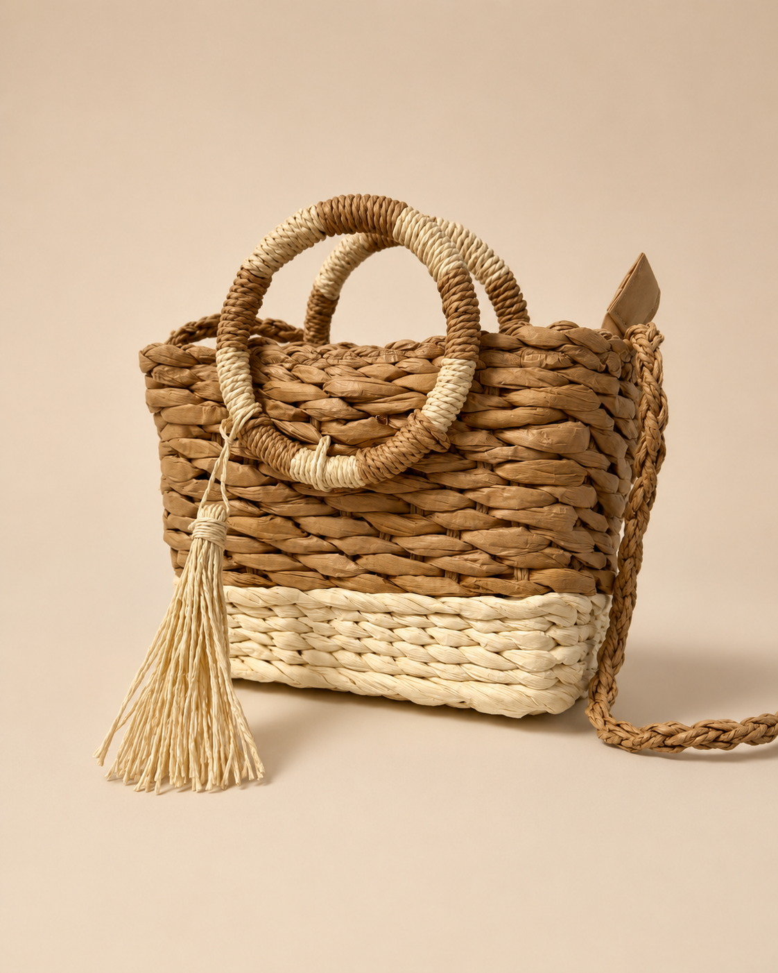 BOLSO RAFIA BICOLOR