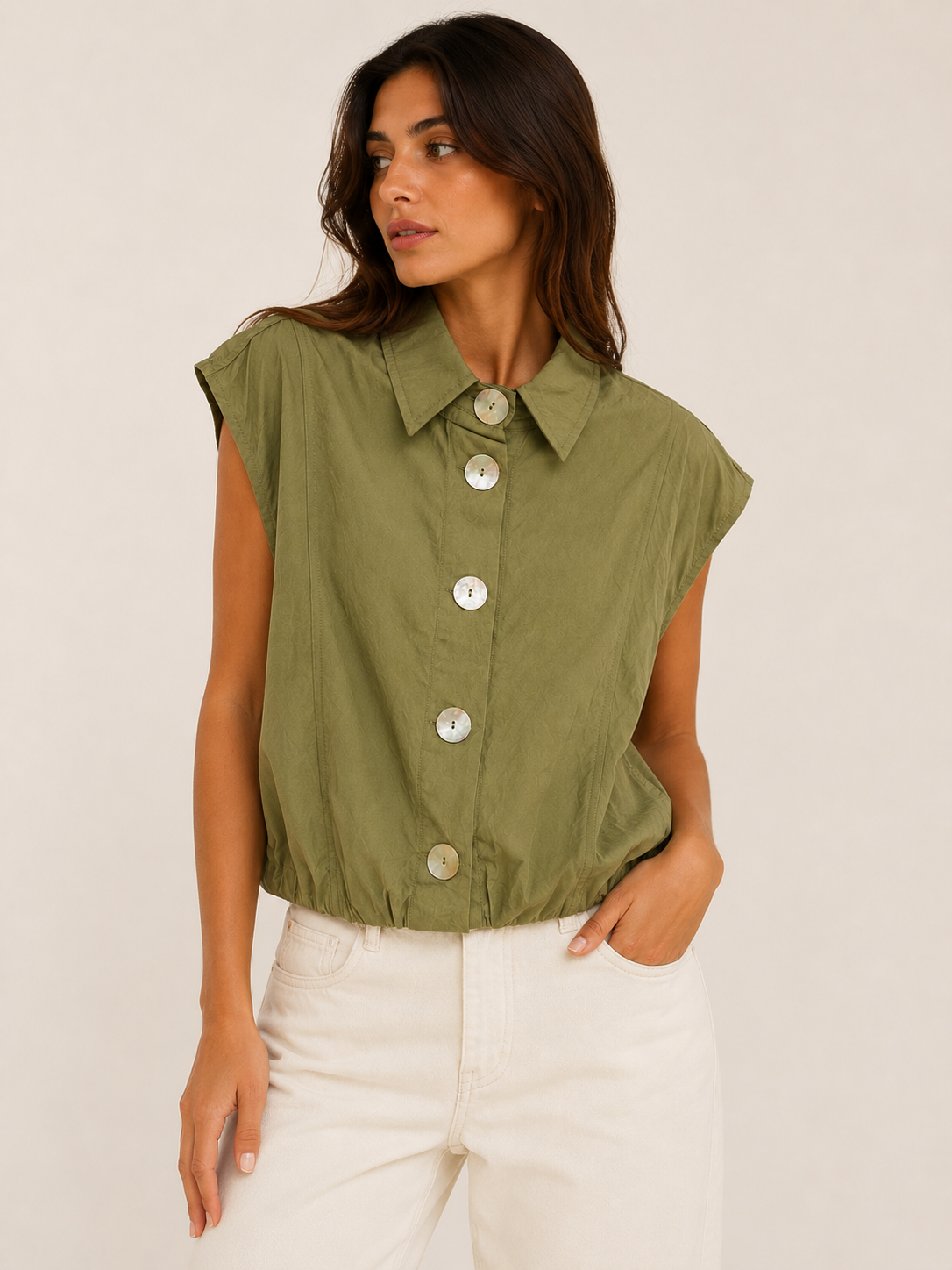 TOP CHALECO BOTONES