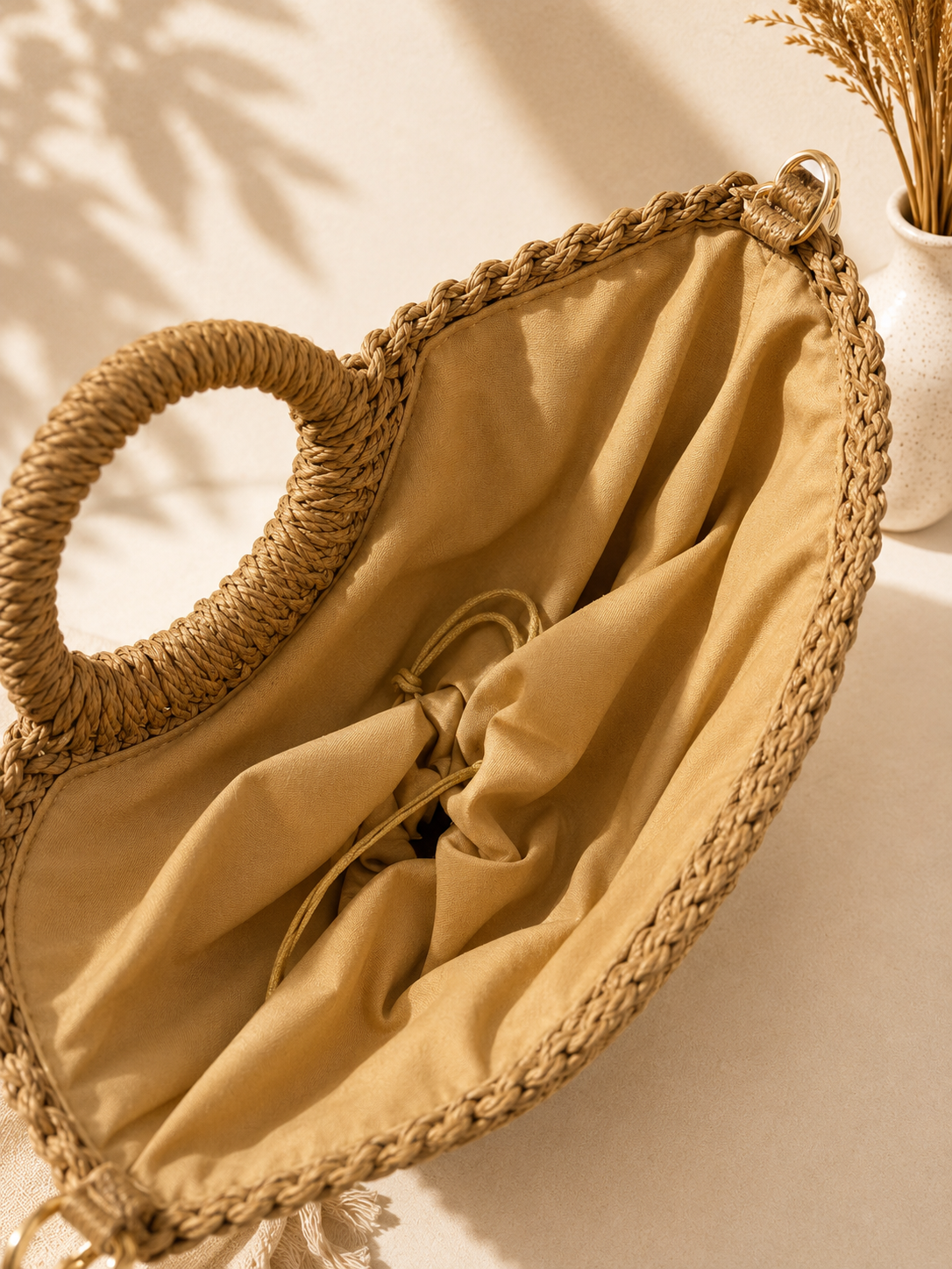 BOLSO RAFIA COLOR CAMEL