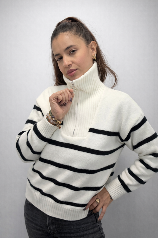 JERSEY CUELLO SUBIDO CON CREMALLERA