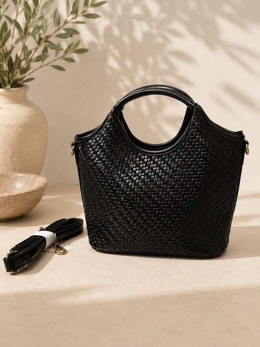 BOLSO TRENZA NEGRO