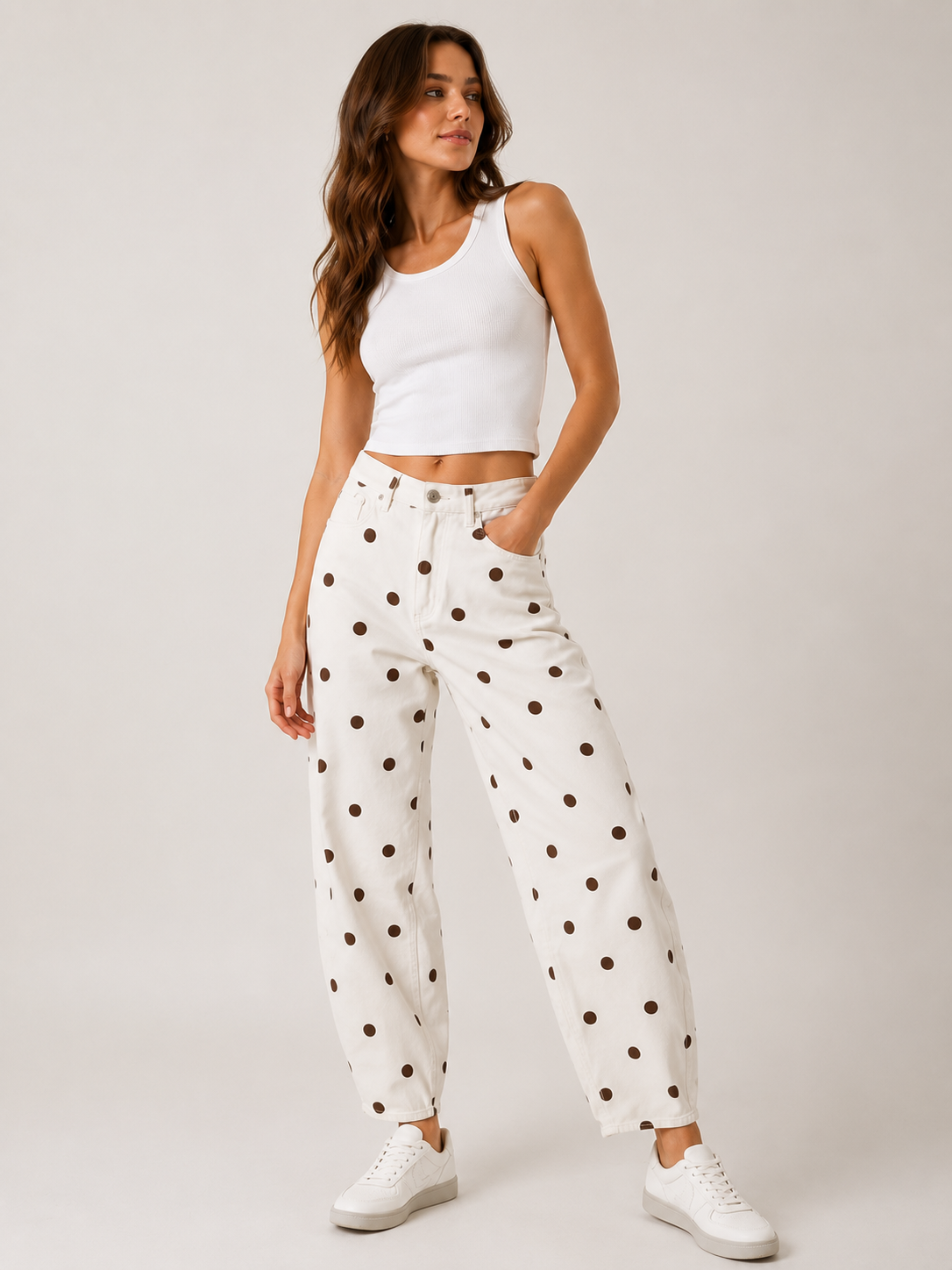 JEANS LUNARES MARRONES