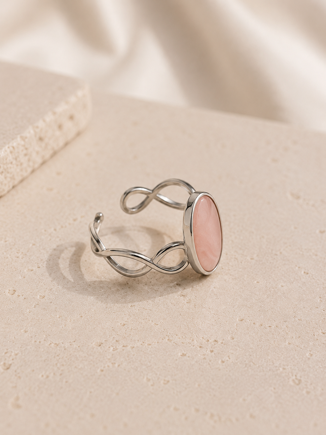 Anillo corazón plateado