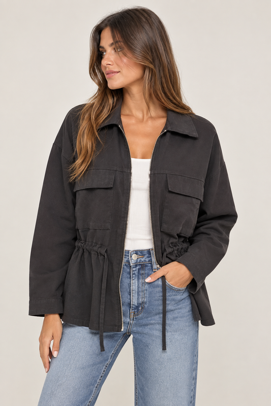 CHAQUETA FINA CON CINTURÓN