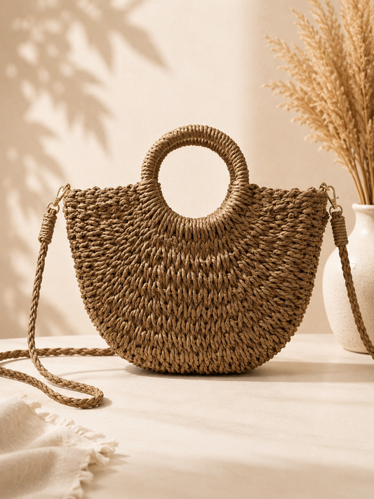 BOLSO RAFIA COLOR CAMEL