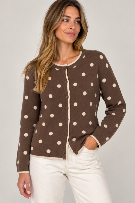 CHAQUETA DE PUNTO LUNARES