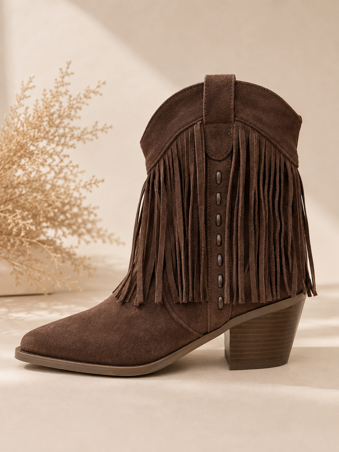 BOTAS COW CON FLECOS