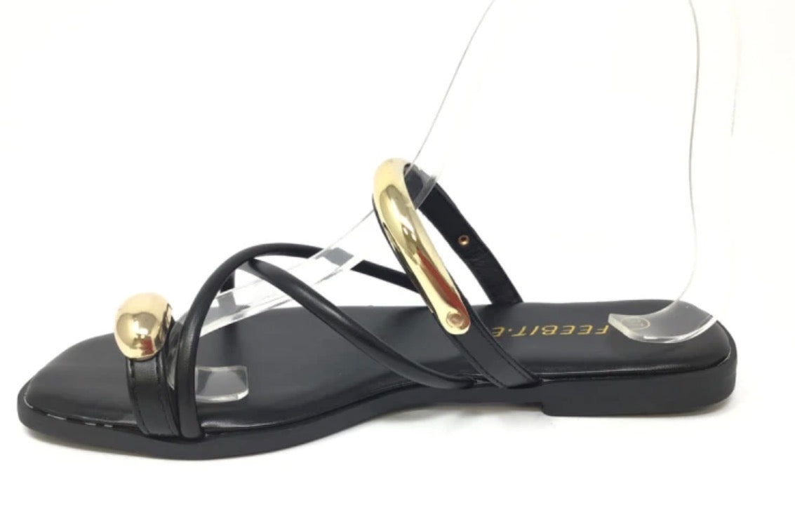 Sandalias detalle dorado