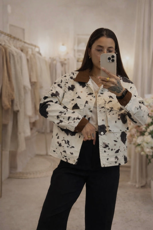 Chaqueta con estampado de Vaca