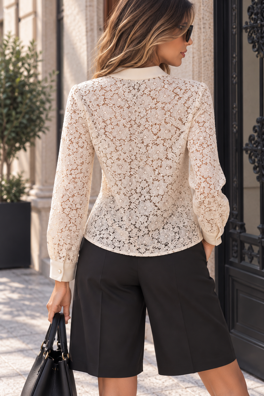 CHAQUETA DE ENCAJE ESTILO JAPONÉS