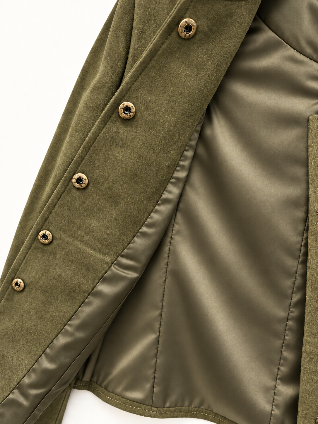 CHAQUETA ORIENTAL  TIPO ANTE VERDE