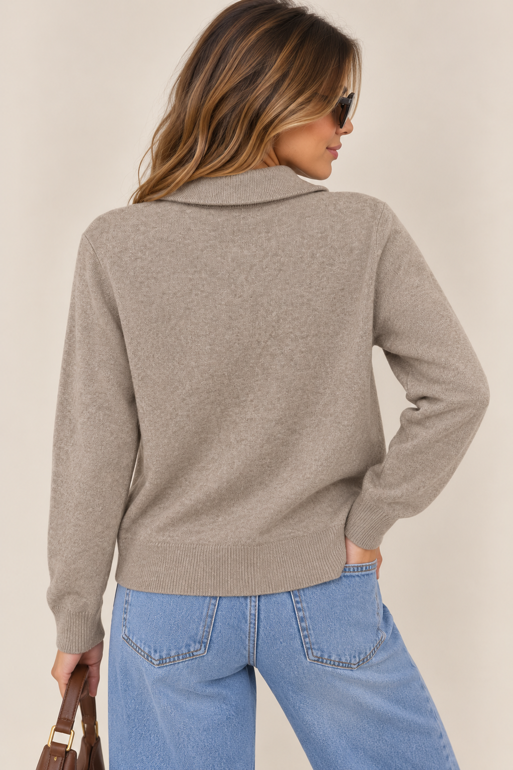 CHAQUETA DE PUNTO CON CREMALLERA
