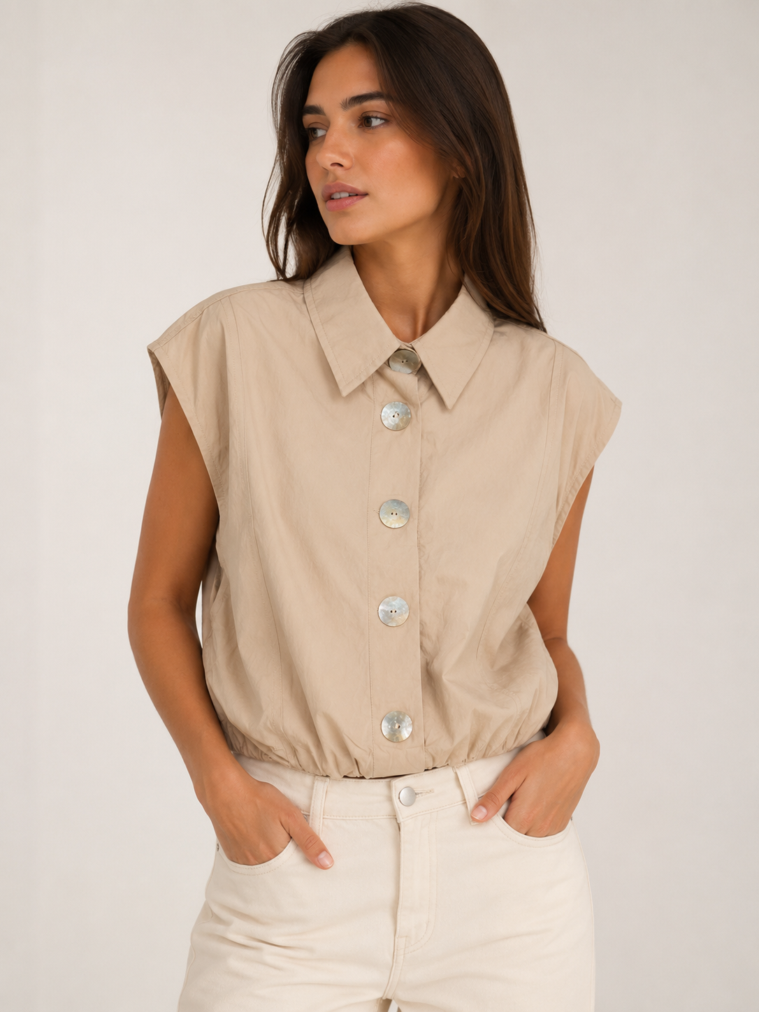 TOP CHALECO BOTONES