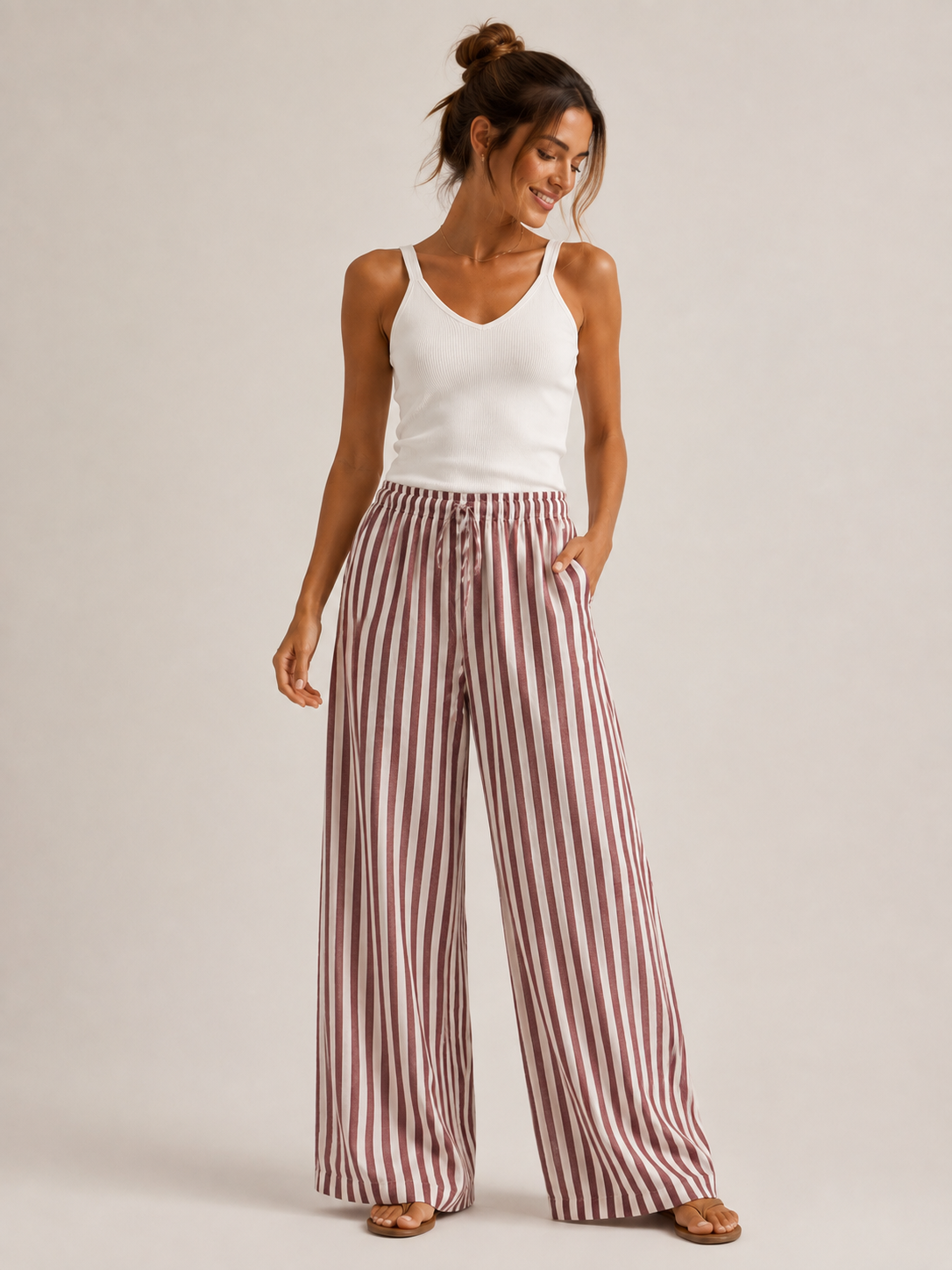 PANTALÓN RAYAS MORADO