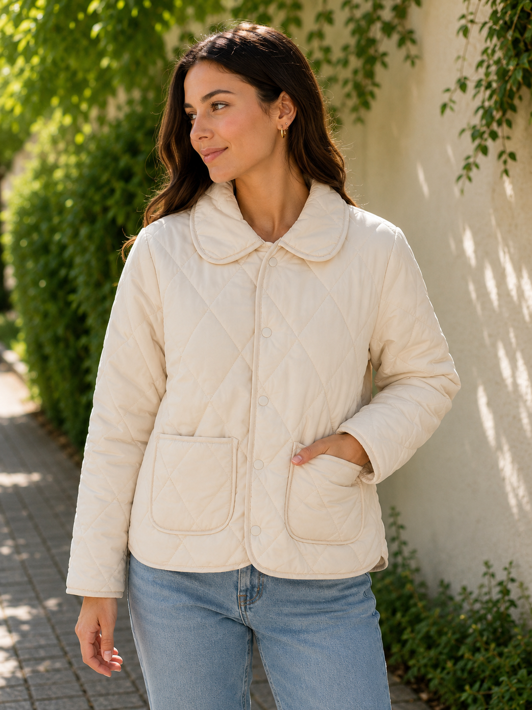 CAZADORA ACOLCHADA BEIGE