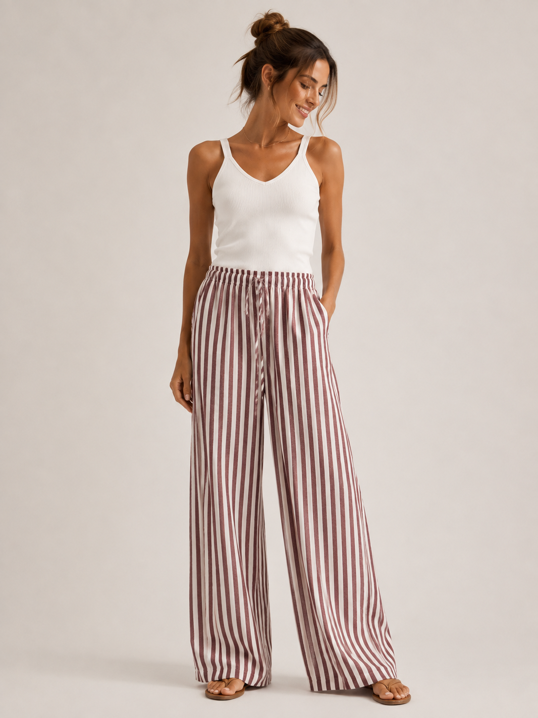 PANTALÓN RAYAS MORADO