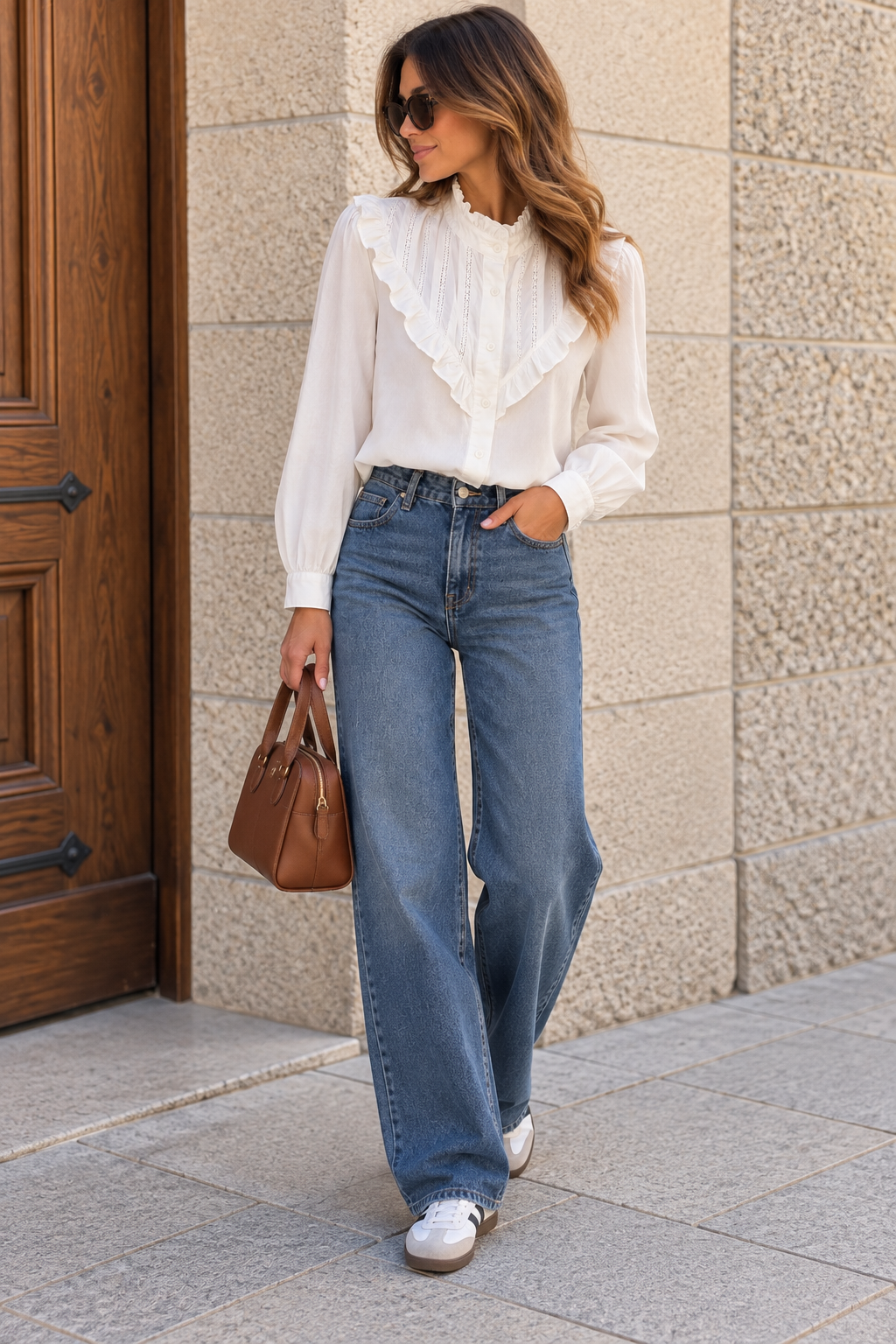 BLUSA CON VOLANTES