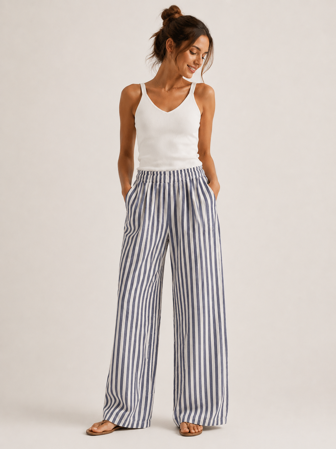 PANTALÓN RAYAS AZULES