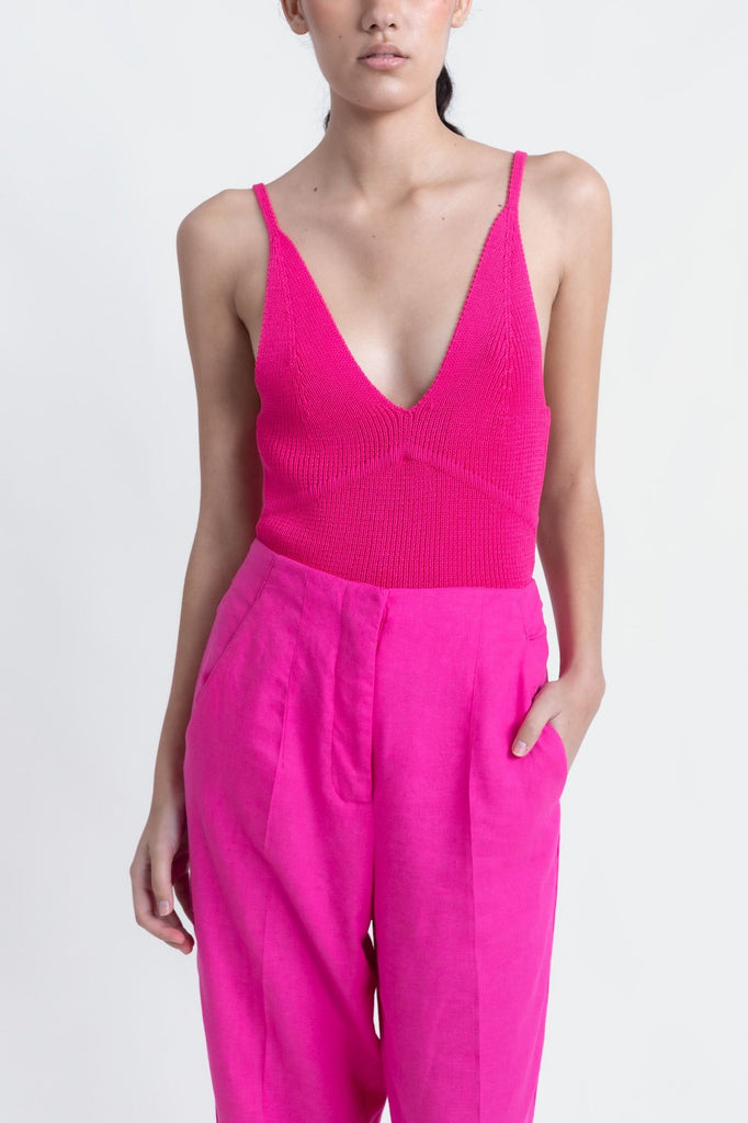 TOP CROP PUNTO PINK .