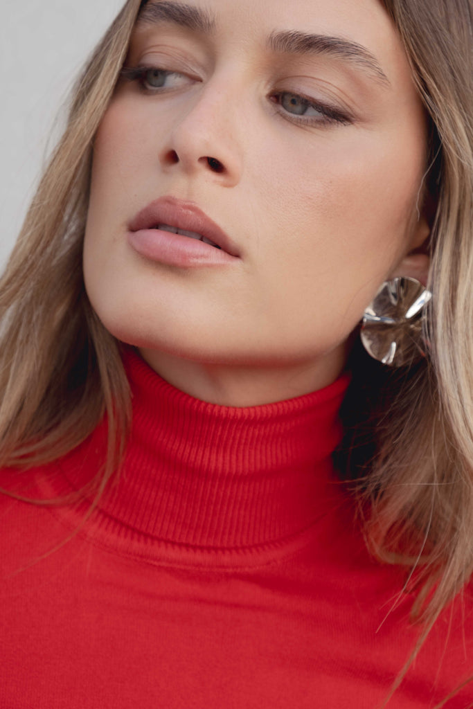 Jersey cuello subido rojo