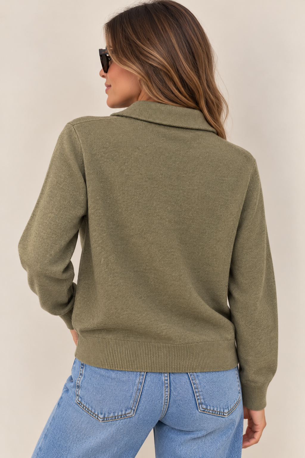 CHAQUETA DE PUNTO CON CREMALLERA