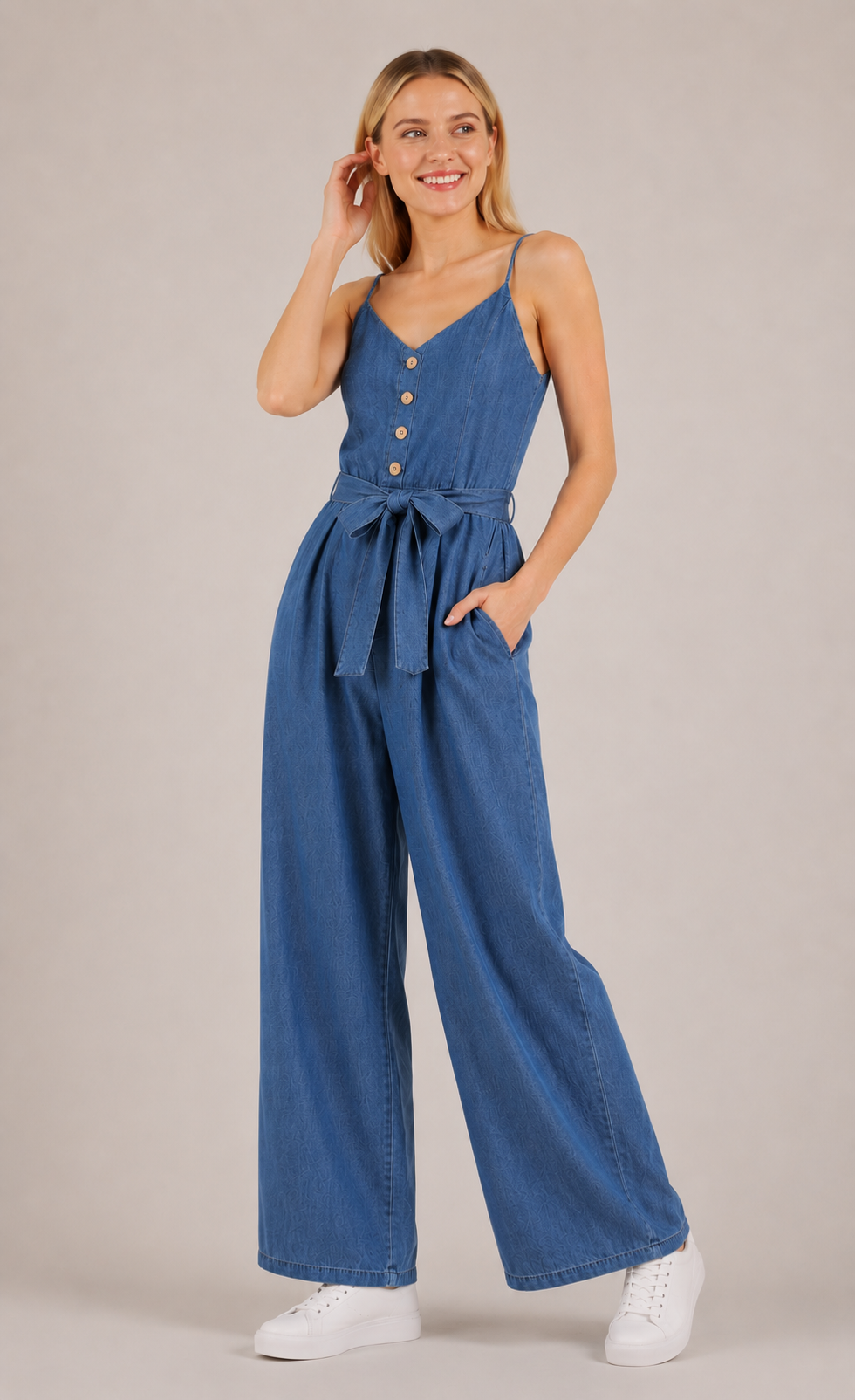 MONO LARGO EFECTO DENIM