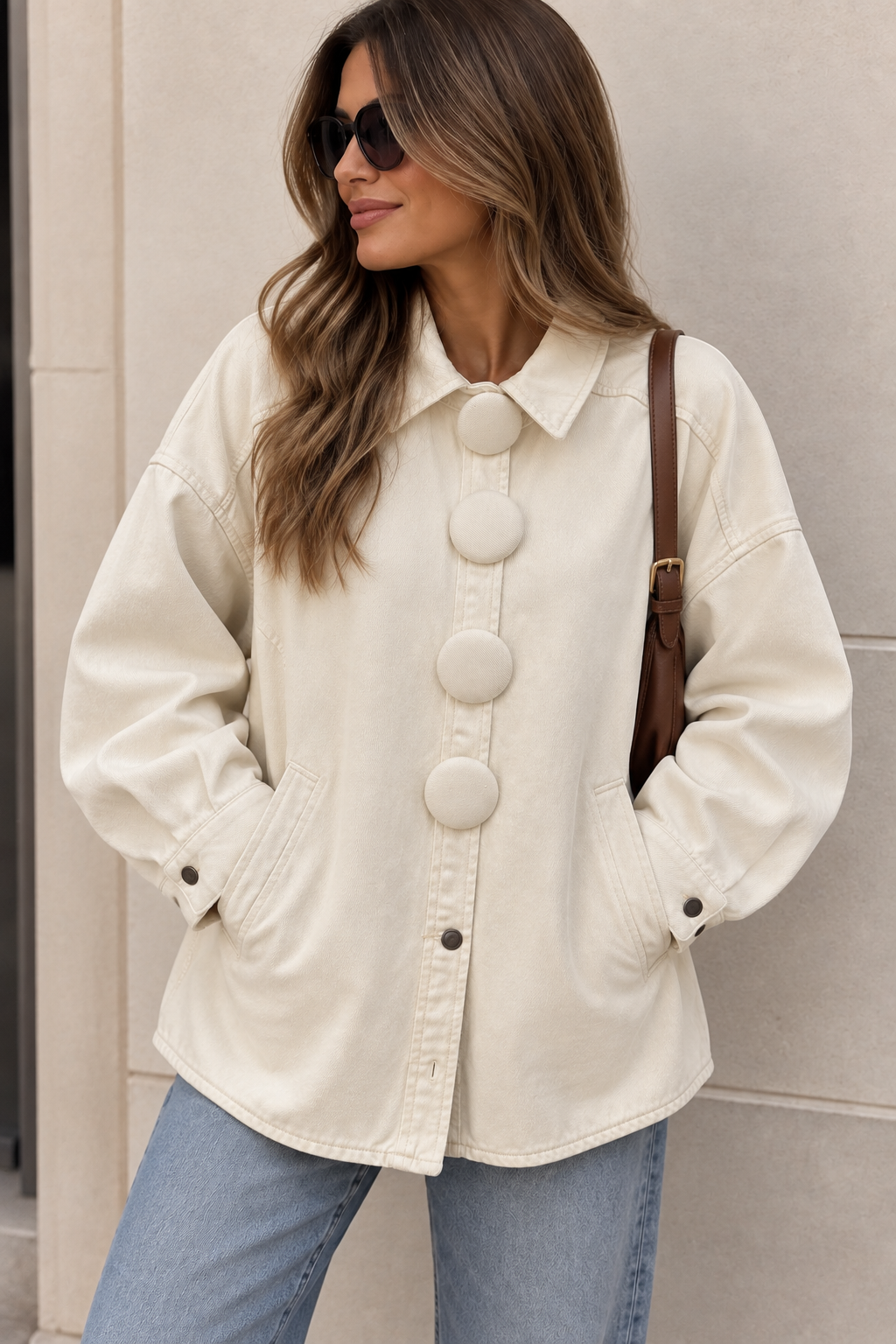 CHAQUETA VAQUERA OVERSIZE BOTONES