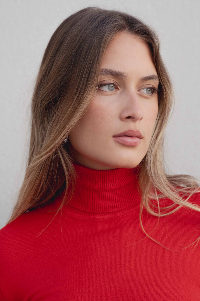 Jersey cuello subido rojo