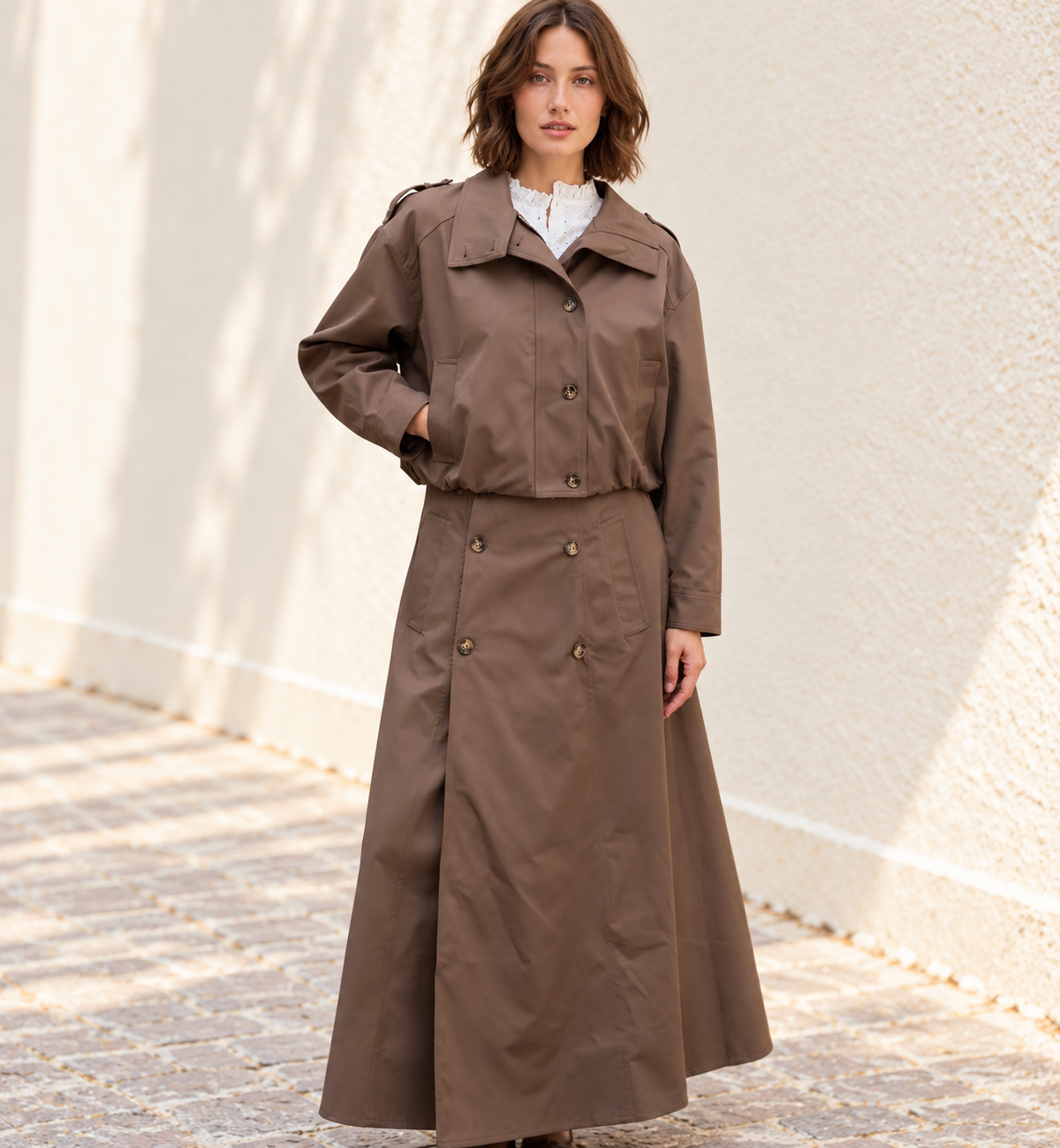 FALDA TRENCH CHOCOLATE
