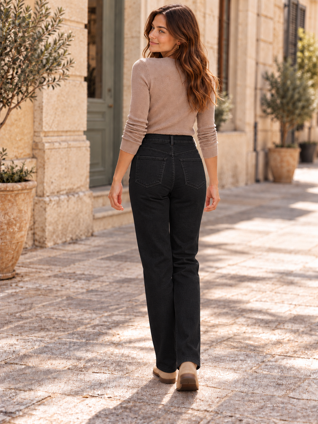 JEANS RECTOS NEGROS