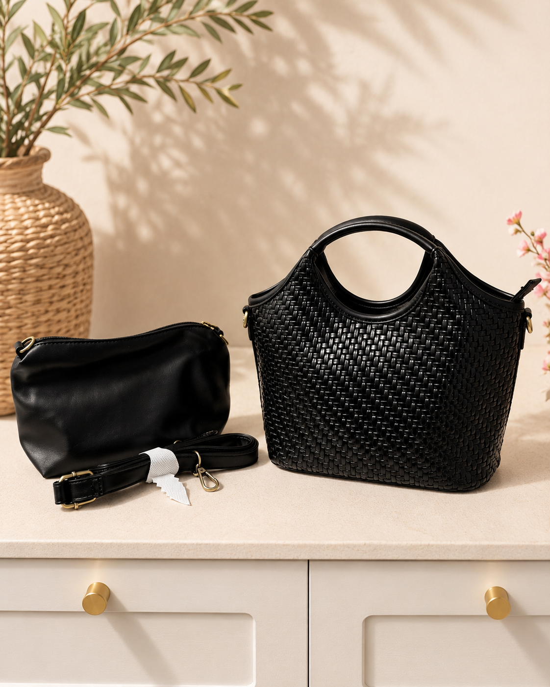 BOLSO TRENZA NEGRO