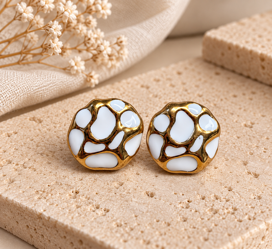 PENDIENTES DE ACERO DORADOS