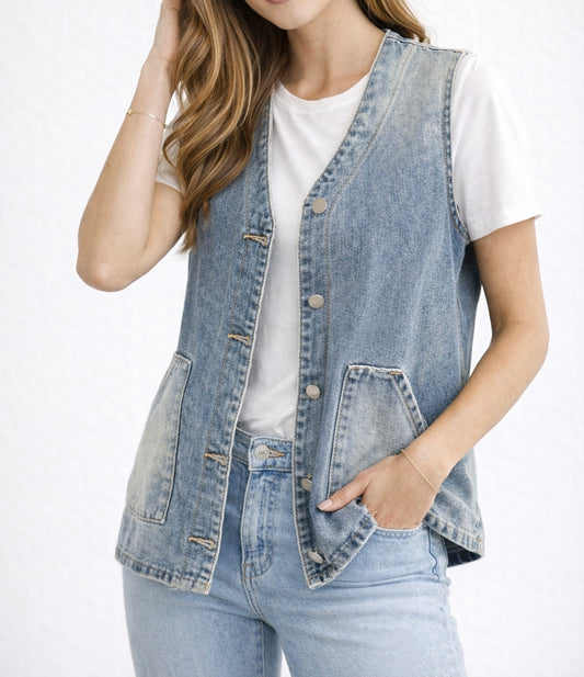 CHALECO VAQUERO OVERSIZE
