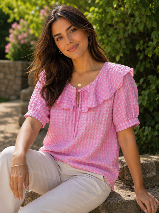 BLUSA VICHY ROSA
