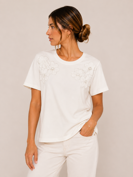 CAMISETA BASICA BORDADA