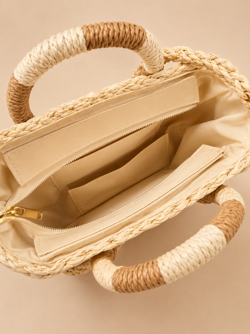 Bolso de Rafia bicolor