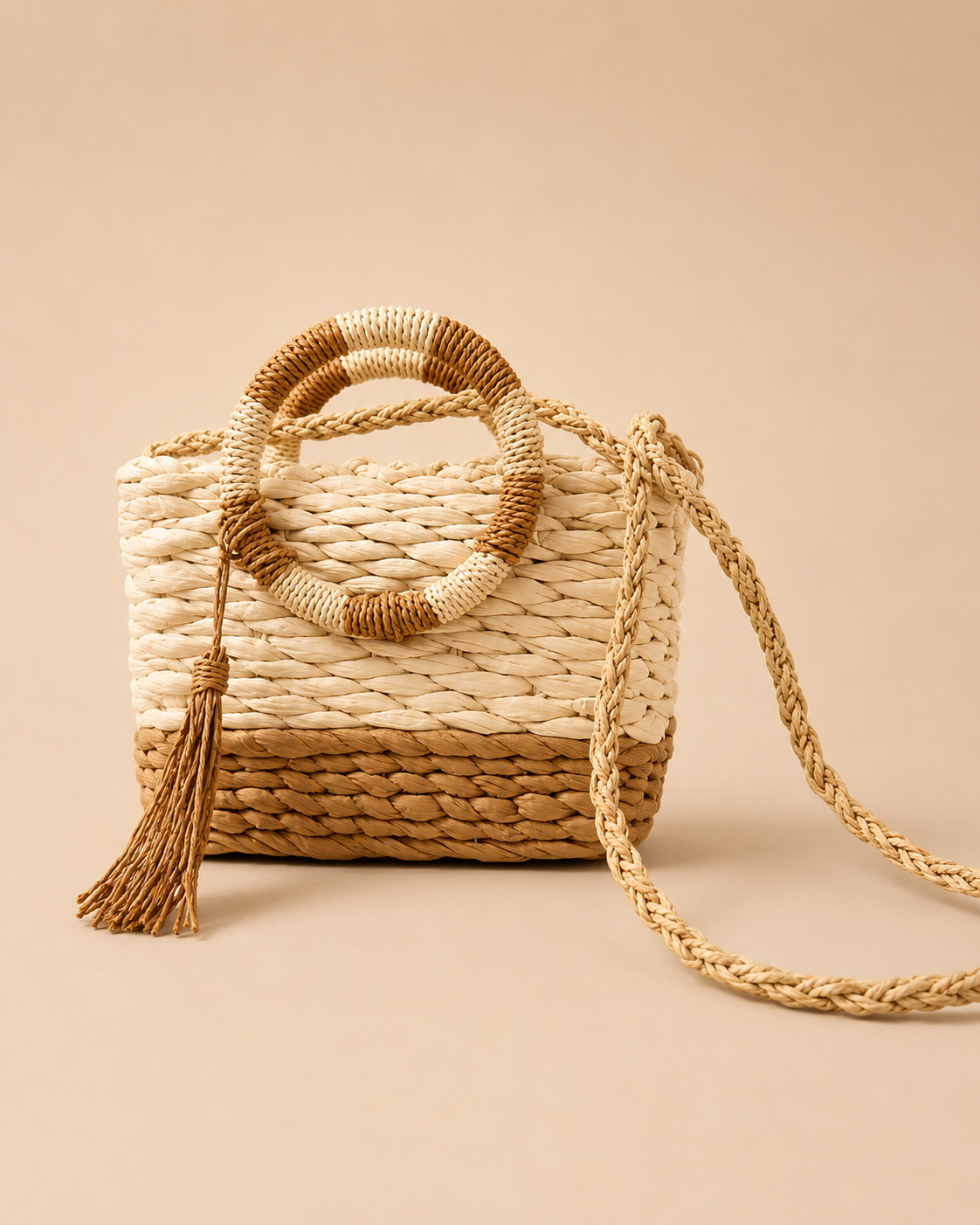 Bolso de Rafia bicolor