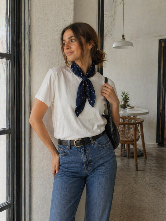 CAMISETA BASICA CON PAÑUELO